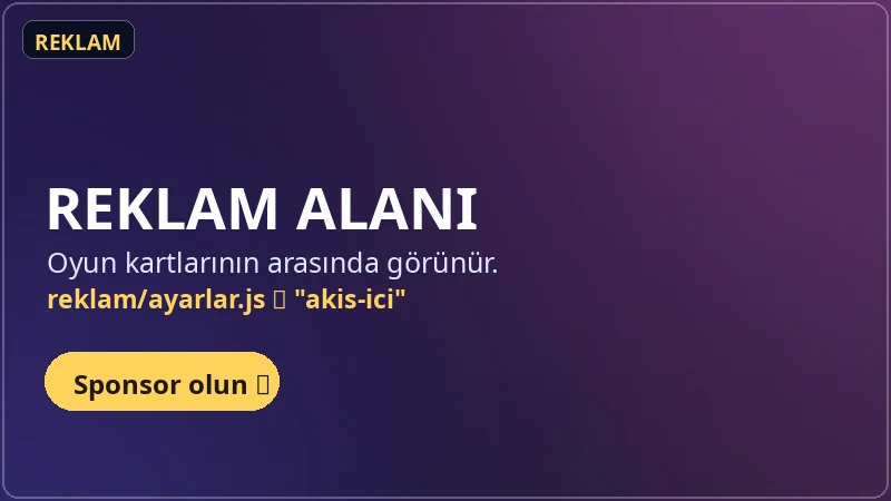 Oyun kartları arası reklam önizleme